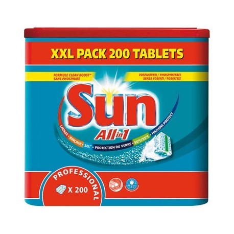 SUN TABLETTES TOUT EN 1 COLIS DE 200 TABLETTES