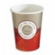 Sachet de 50 gobelets 20 cl boissons chaudes en carton épais café  H9,15 cm, D8 cm beige rouge 