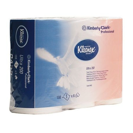 PAPIER TOILETTES HYGIÉNIQUE 153 FEUILLES KLEENEX ULTRA *PQT 6* RLX 3