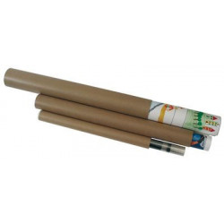 LOT 10 TUBES ROND CARTON BRUN DIAM 10 LONG 96 CM PGPV