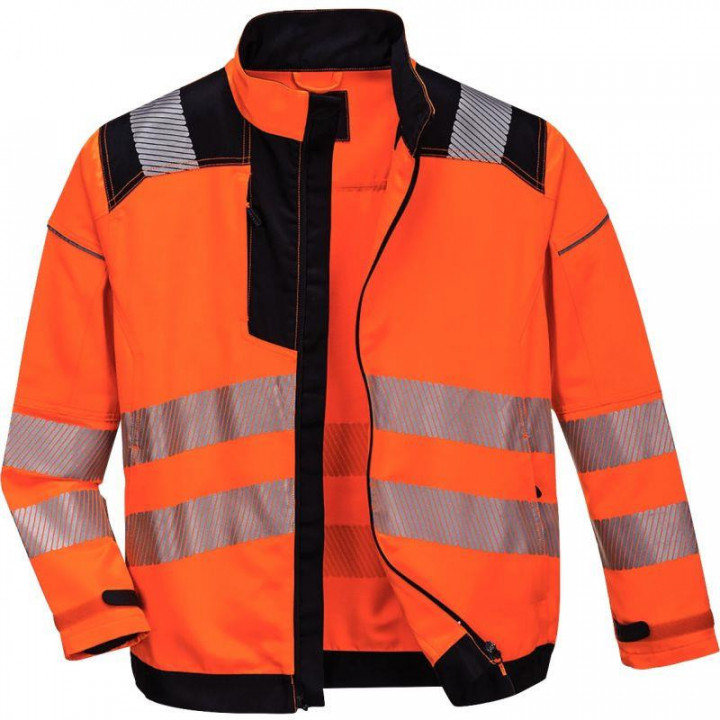 VESTE HAUTE VISIBILITÉ ORANGE/NOIR TAILLE L - SETICO