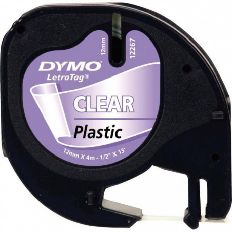 Ruban plastique - titreuse Letra Tag Dymo - 12 mm - blanc