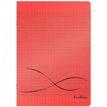 CAHIER PIQUE 17X22 96P SEYES COUV ROUGE PP EXCELLENCE PEFC