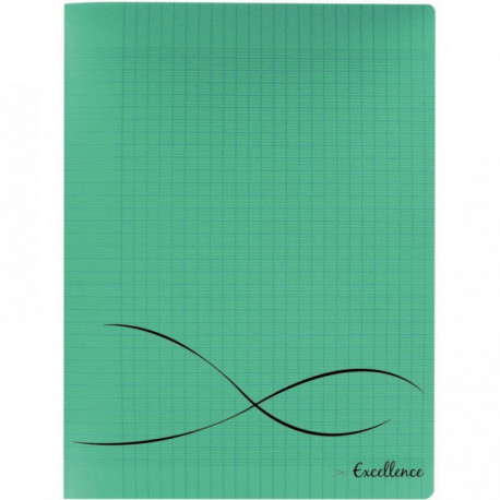 CAHIER PIQUE A4+ 96P SEYES COUV VERT PP 24X32 EXCELLENCE PEFC