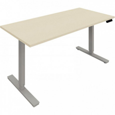 BUREAU INDIVIDUEL SLADE L140XP80CM PLATEAU ÉRABLE/PIÈTEMENT ALU