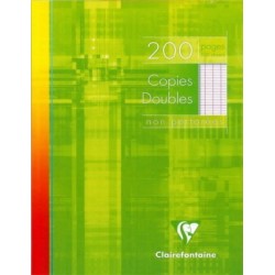 COPIES DBLES CLAIREFONTAINE NON PERF. 17x22 90G 200 PAGES SEYES PEFC