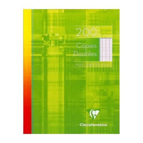 COPIES DBLES CLAIREFONTAINE NON PERF. 17x22 90G 200 PAGES SEYES PEFC