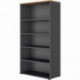 RANGEMENT HAUT L80CM XH187CM  5 NICHES CONNEXION FAB FR CHÊNE DU BOCAGE/ANTHRACITE GAR 5 ANS