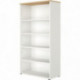 RANGEMENT HAUT L80CM X H 187CM 5 NICHES CONNEXION FAB FR  CHÊNE STRUCTURÉ/BLANC GAR 5 ANS