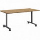 TABLE DE RÉUNION MOBILE RABATTABLE L160CM CONNEXION FAB FR  PLATEAU CHÊNE DU BOCAGE/PIÈTEMENT ANTHRACITE GAR 5 ANS