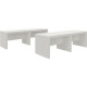 LOT DE 2 BANCS L130 CM X P40 CM X H46 CM ELOÏSE BLANC NEIGE