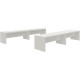 LOT DE 2 BANCS L210 CM X P40 CM X H46 CM ELOÏSE BLANC NEIGE