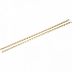 LOT DE 20 BAGUETTES RONDES DIAMÈTRES 3 ET 5 MM, LONGUEUR 91 CM