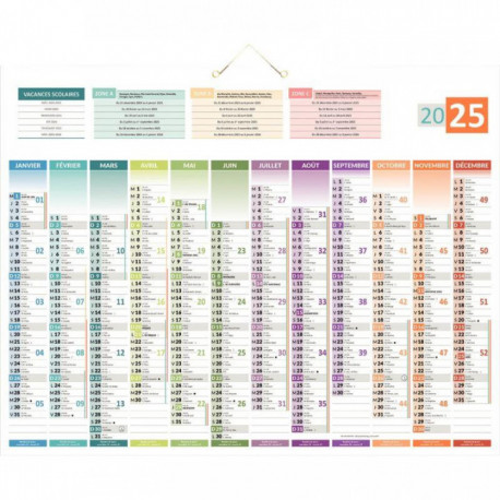 CALENDRIER 12 MOIS UNI COMPACT 55X43CM