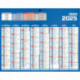 CALENDRIER 8 MOIS PAR FACE 21X26,5CM BLEU