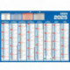 CALENDRIER 8 MOIS PAR FACE 40,5X55CM BLEU