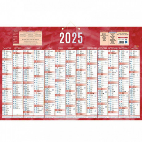 CALENDRIER ANNUEL 13 MOIS 43X65CM