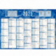 CALENDRIER SEMESTRIEL 38,5X54CM BLEU 7 MOIS PAR FACE