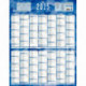 CALENDRIER ANNUEL 1 FACE 55X43CM BLEU 14 MOIS