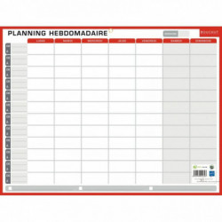 PLANNING RIGIDE HEBDOMADAIRE ET ANNUEL 32X42CM