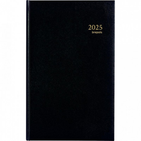 AGENDA BANQUE LARGE FORMAT 1 VOLUME LONG NOIR 17x27cm 1J/2P