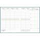 AGENDA SEMAINIER DE BUREAU HORIZON 27 BLEU CANARD 21x27cm