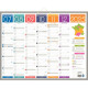 CALENDRIER TENDANCE MEDIUM 43X55,5CM  6 MOIS PAR FACE