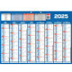 CALENDRIER 8 MOIS PAR FACE 40,5X55CM BLEU