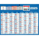 CALENDRIER 8 MOIS PAR FACE 21X26,5CM BLEU