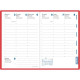 AGENDA SEMAINIER EQUOLOGY 9X12,5CM ROUGE