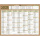 CALENDRIER SEMESTRIEL 7 MOIS SUR CHAQUE FACE NATURA MINI 21X26,5CM