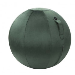 BALLON D'ASSISE ERGON.VELOURS VERT améliore la posture renforce les muscles dos et ceinture abdominale