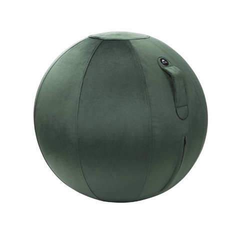 BALLON D'ASSISE ERGON.VELOURS VERT améliore la posture renforce les muscles dos et ceinture abdominale