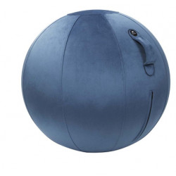 BALLON D'ASSISE ERGON.VELOURS BLEU améliore la posture renforce les muscles dos et ceinture abdominale