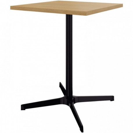 TABLE INDOOR L60 CM X L60 CM X H73,5 CM LUCIE PLATEAU CHÊNE CLAIR PIÉTEMENT NOIR