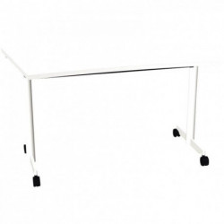 BUREAU PLAN TABLE COURBE POUR P70 CM EVOLVE PLATEAU BLANC STRUCTURE BLANC