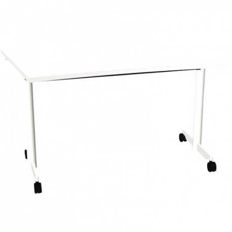 BUREAU PLAN TABLE COURBE POUR P70 CM EVOLVE PLATEAU BLANC STRUCTURE BLANC