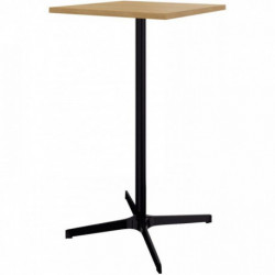 TABLE INDOOR L60 CM X L60 CM X H105 CM LUCIE PLATEAU CHÊNE CLAIR PIÉTEMENT NOIR