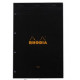 BLOC AGRAFE N°20 A4+ SEYES NOIR RHODIA