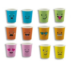 GOBELETS CARTON EMOTICONES LOT DE 100 BOISSONS CHAUDES 15CL H.7.01CM DIAM. 8CM (copie)