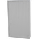 ARMOIRE HAUTE RIDEAUX 198X120 GRIS ALU + FERMETURE CLES-4 TABLETTES