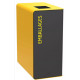 BORNE DE TRI SELECTIF 65L SANS SERRURE - CUBATRI - EMBALLAGES-GRIS MANGANES / JAUNE COLZA 1021