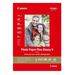 PAPIER PHOTO A4 CANON 260G BRILLANT PLUS II PQT X20F