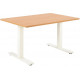 BUREAU ASSIS/DEBOUT BOOST FAB FR  réglage hauteur 65a135cm boitier commande inclus  chants anti choc  140X80 BLANC / CHENE