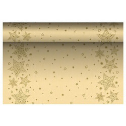 Chemin de table pour Noël tissu couleur crème 65g/m² 400mmx3m