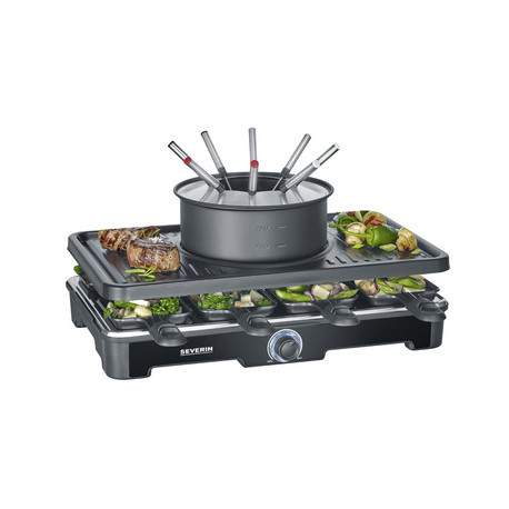 Appareil à raclette et fondue SEVERIN RG 2347, 1.400 watts