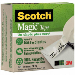 ADHESIF SCOTCH MAGIC VERT RECYCLE 810 19MMx30M L1187