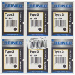 BLISTER 6 CASSETTES ENCRÉES NOIRES RET2 POUR APPAREIL B6/B6K