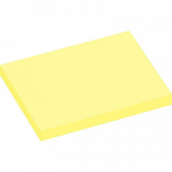 BLOC REPOSITIONNABLE 75X100 JAUNE  *PQT12* 100F ECO FSC LIKE