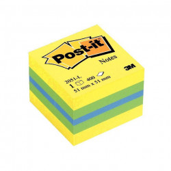 BLOC REPOSITIONNABLE  MINI CUBE POST-IT 51x51 MULTICOLOR REVE 3M 55800